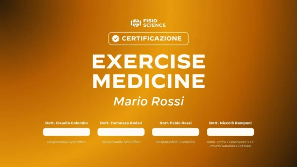 Certificazione Exercise Medicine FisioScience cover Certificate in Neck Pain Rehab Specialist