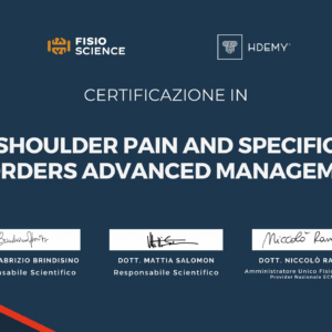 Certificazione-hdemy-SPALLA Certificate in Shoulder Pain And Specific Disorders Advanced Management