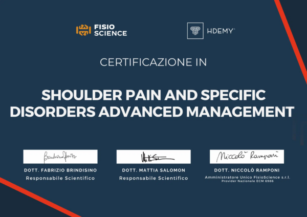 Dolore Specifico di Spalla: Valutazione, gestione e riabilitazione del paziente con spalla dolorosa. Dalla rigidità all'instabilità